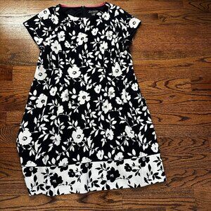 Navy and white Floral Dress